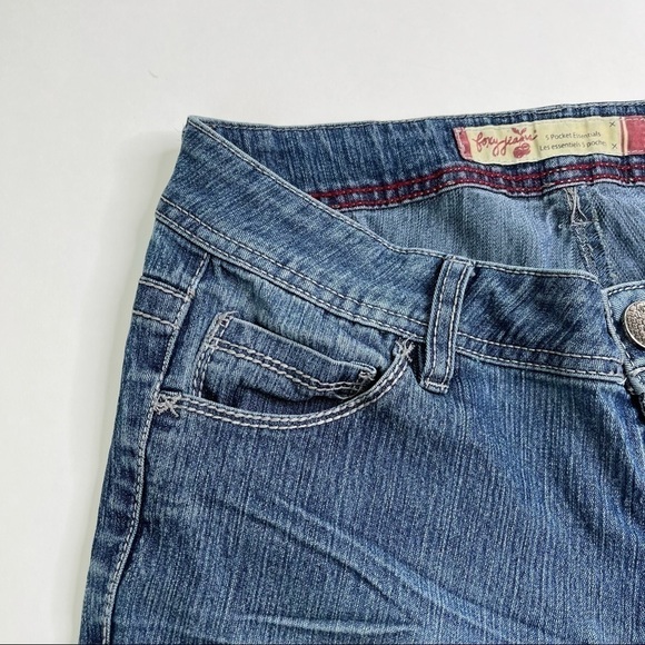 VINTAGE Y2K Foxy Jeans Farrah Super Flare Jean Blue Medium Washed Whisker Jeans - Picture 6 of 16